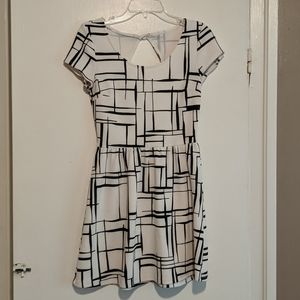 Charlotte Russe White Geometric Dress. Size M